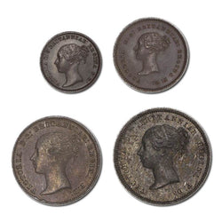 Great Britain 1838 Queen Victoria Maundy Set S.3916 EF-UNC