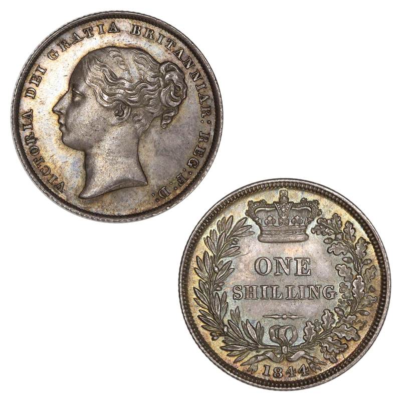 Great Britain 1844 Victoria Silver Shilling S.3904