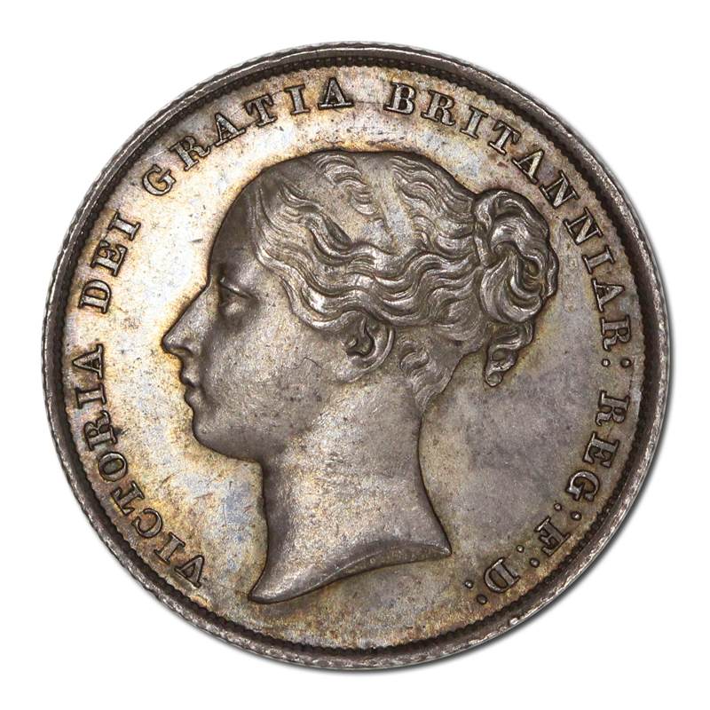 Great Britain 1844 Victoria Silver Shilling S.3904