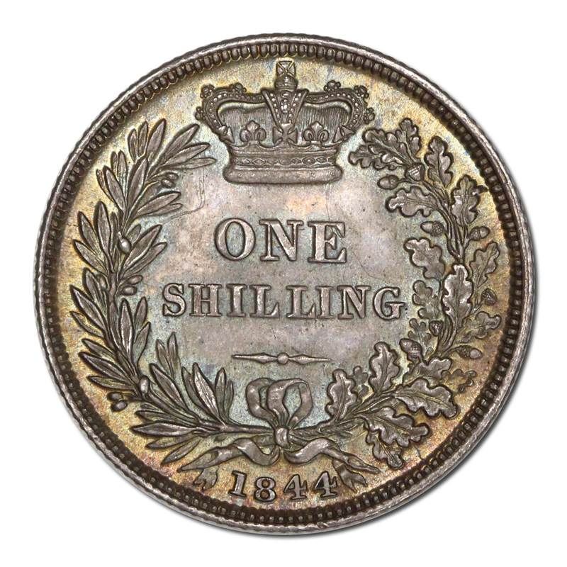 Great Britain 1844 Victoria Silver Shilling S.3904