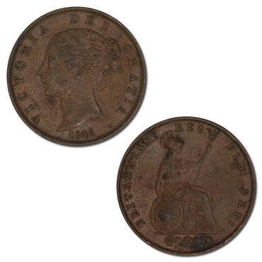 Great Britain 1848 Halfpenny VF+