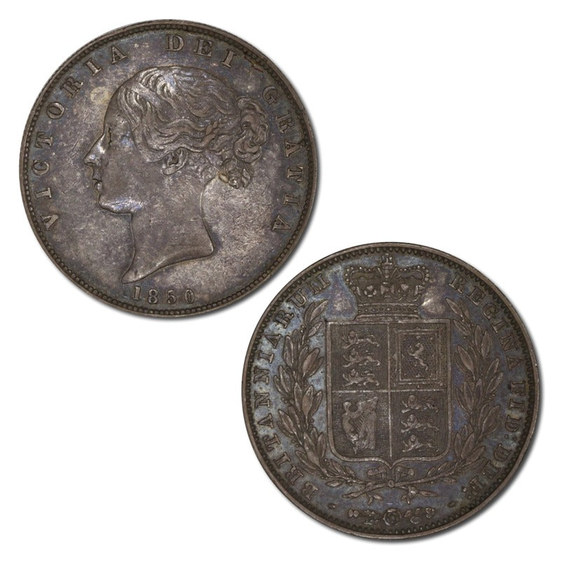 Great Britain 1850 Victoria Silver Halfcrown EF