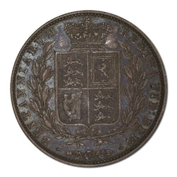 Great Britain 1850 Victoria Silver Halfcrown EF