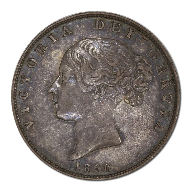 Great Britain 1850 Victoria Silver Halfcrown EF