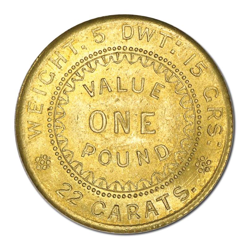1852 Adelaide Pound Type II Lustrous nUNC
