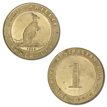 Australia (1853) Port Phillip Kangaroo Office Pattern 1oz