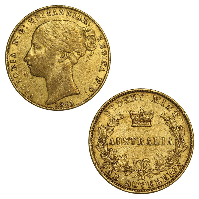 1855 Sydney Mint Gold Sovereign VF