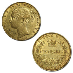 1855 Sydney Mint Type I Gold Sovereign nEF/EF