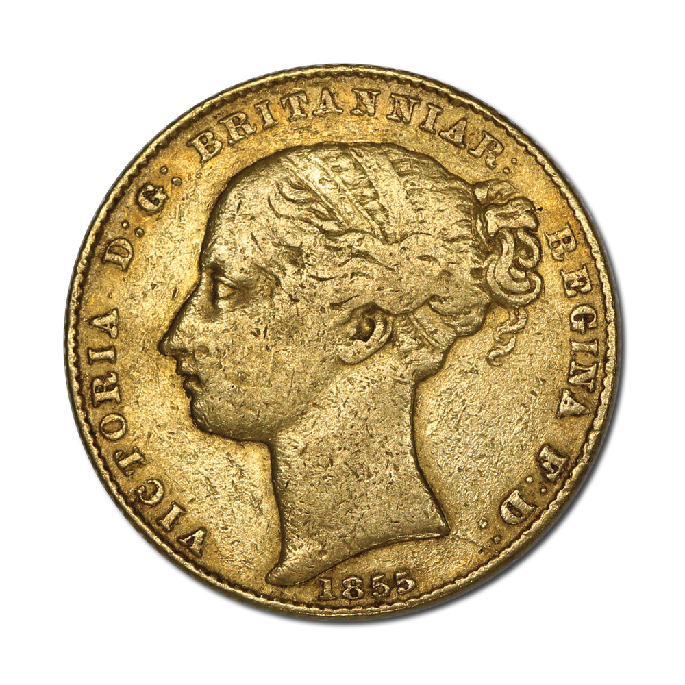 1855 Sydney Mint Gold Sovereign Type 1 nVF