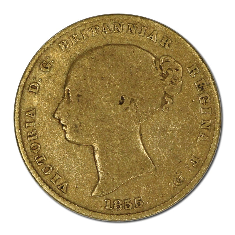 1855 Sydney Mint Gold Half Sovereign Type 1 VG