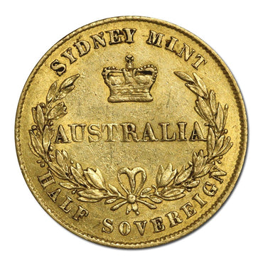 1856 Sydney Mint Gold Half Sovereign Ex:RESERVE BANK OF AUSTRALIA SALE