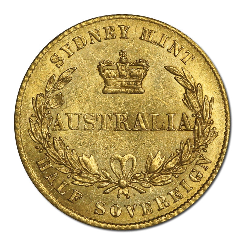 1856 Sydney Mint Gold Half Sovereign nUNC/UNC