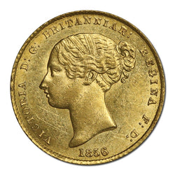 1856 Sydney Mint Gold Half Sovereign nUNC/UNC