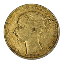 1856 Sydney Mint Gold Sovereign Type 1 Fine+/nVF