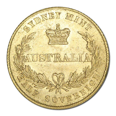 1856 Sydney Mint Gold Half Sovereign EF/EF+