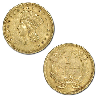 USA 1856 Philadelphia Indian Princess Gold One Dollar EF