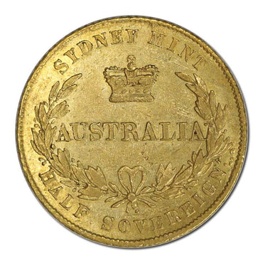 1856 Sydney Mint Type I Gold Half Sovereign EF