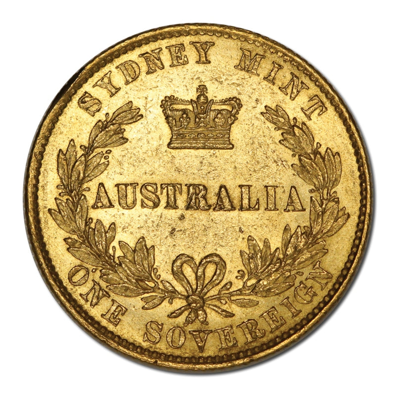 1857 Sydney Mint Type II Gold Sovereign EF