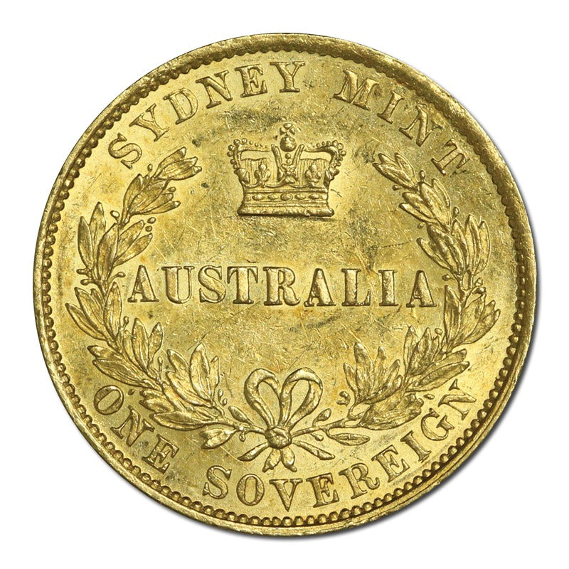 1858 Sydney Mint Victoria Type II Gold Sovereign Lustrous UNC