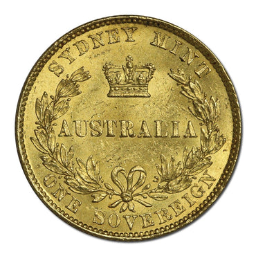1860 Sydney Mint Victoria Gold Sovereign Lustrous CHOICE UNC