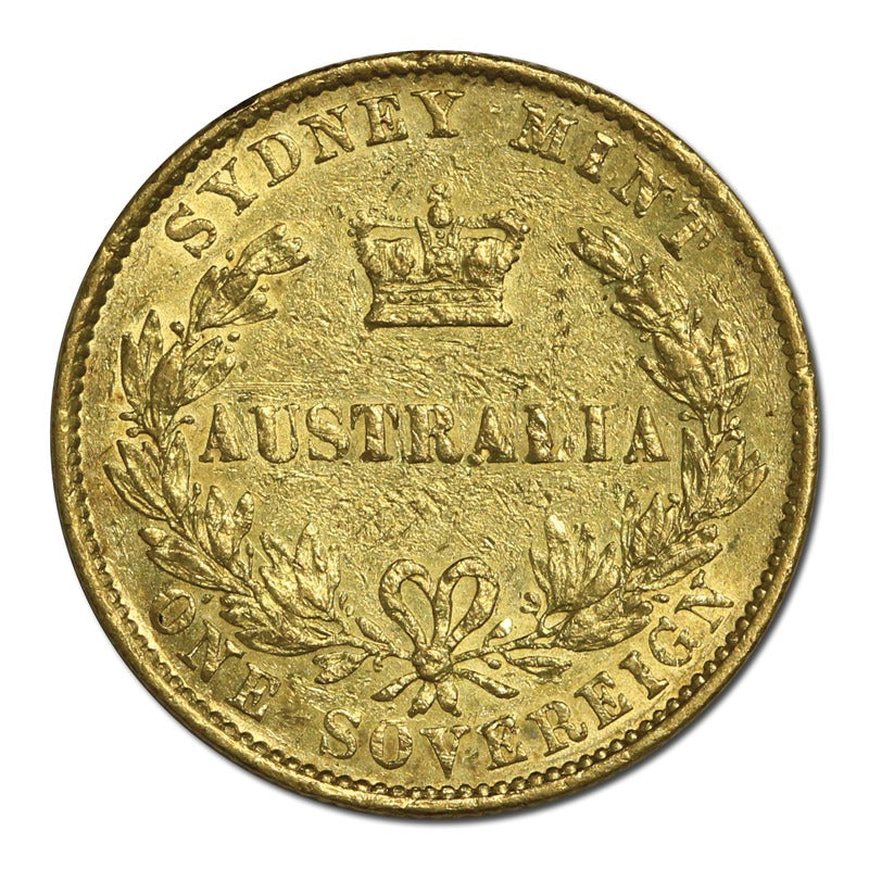 1860 Sydney Mint Victoria Type II Gold Sovereign nVF/VF