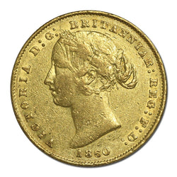 1860 Sydney Mint Victoria Type II Gold Sovereign nVF/VF