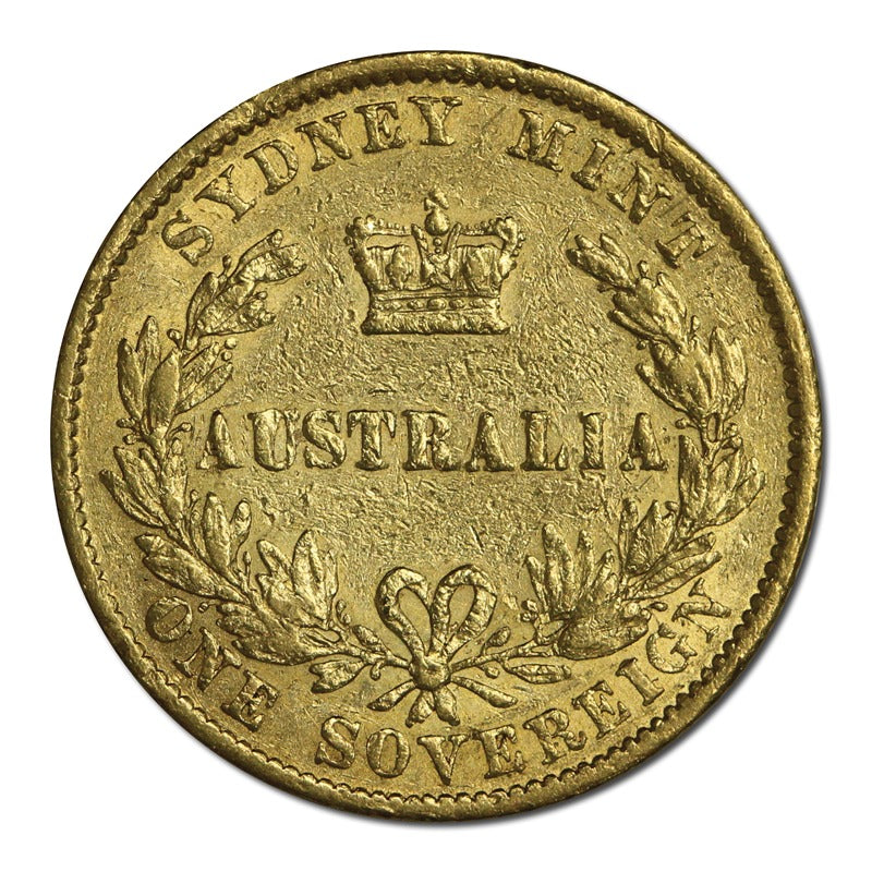 1861 Sydney Mint Victoria Type II Gold Sovereign FINE/FINE+