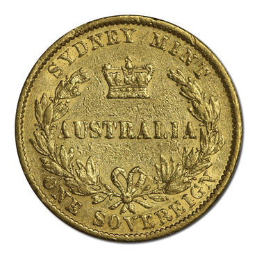 1861 Sydney Mint Victoria Type II Gold Sovereign FINE/FINE+