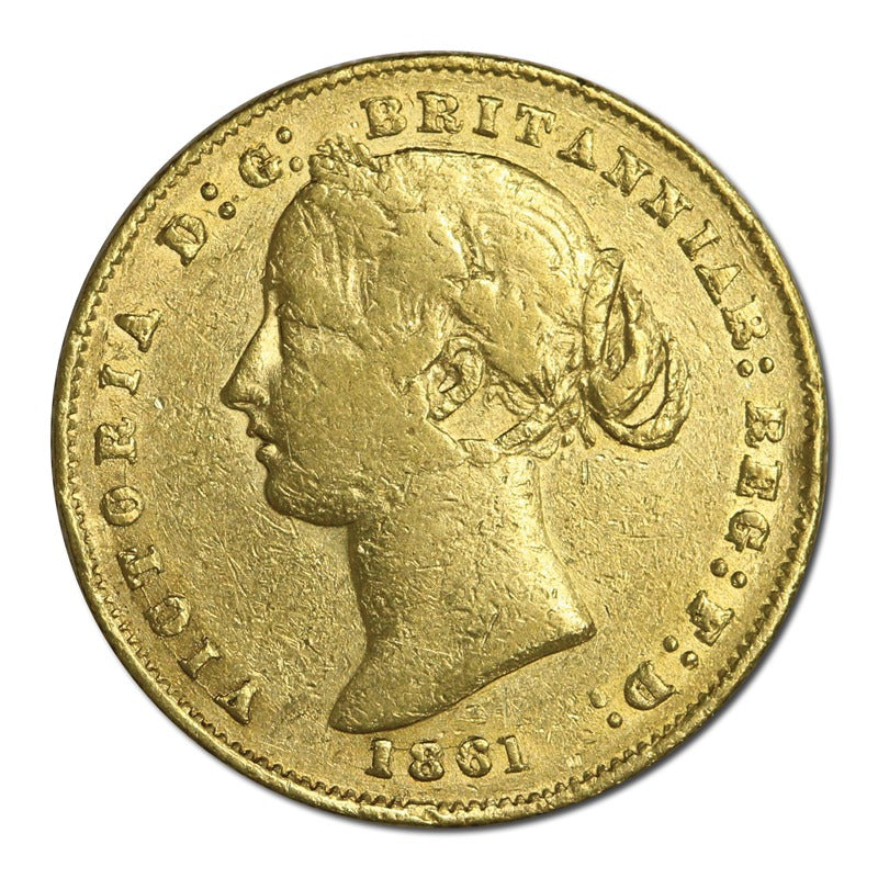 1861 Sydney Mint Victoria Type II Gold Sovereign FINE/FINE+