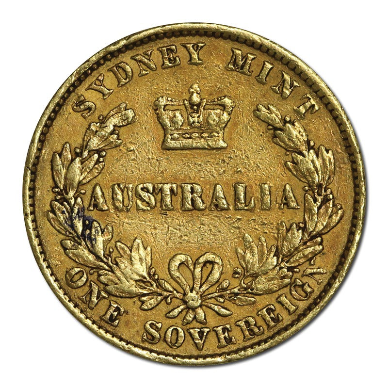 1863 Sydney Mint Victoria Type II Gold Sovereign VG/FINE