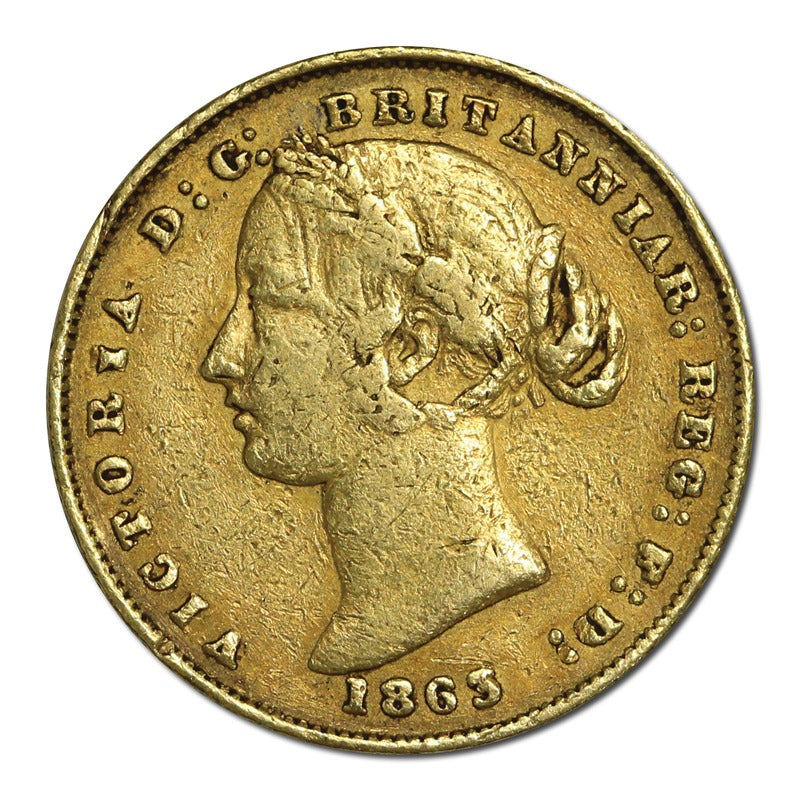 1863 Sydney Mint Victoria Type II Gold Sovereign VG/FINE