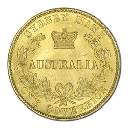 1863 Sydney Mint Gold Sovereign Lustrous nUNC/UNC