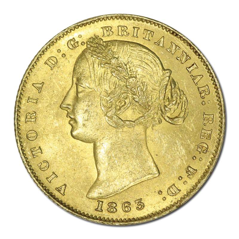 1863 Sydney Mint Gold Sovereign Lustrous nUNC/UNC