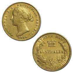 1864 Sydney Mint Victoria Type II Gold Sovereign FINE/FINE+