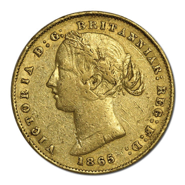 1865 Sydney Mint Victoria Type II Gold Sovereign Fine
