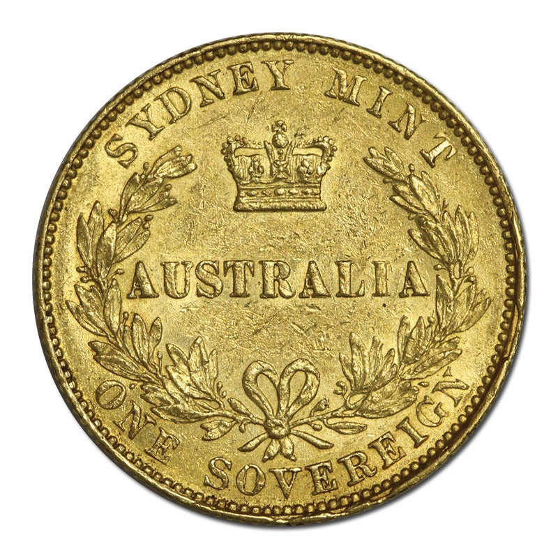 1865 Sydney Mint Victoria Type II Gold Sovereign nEF/EF