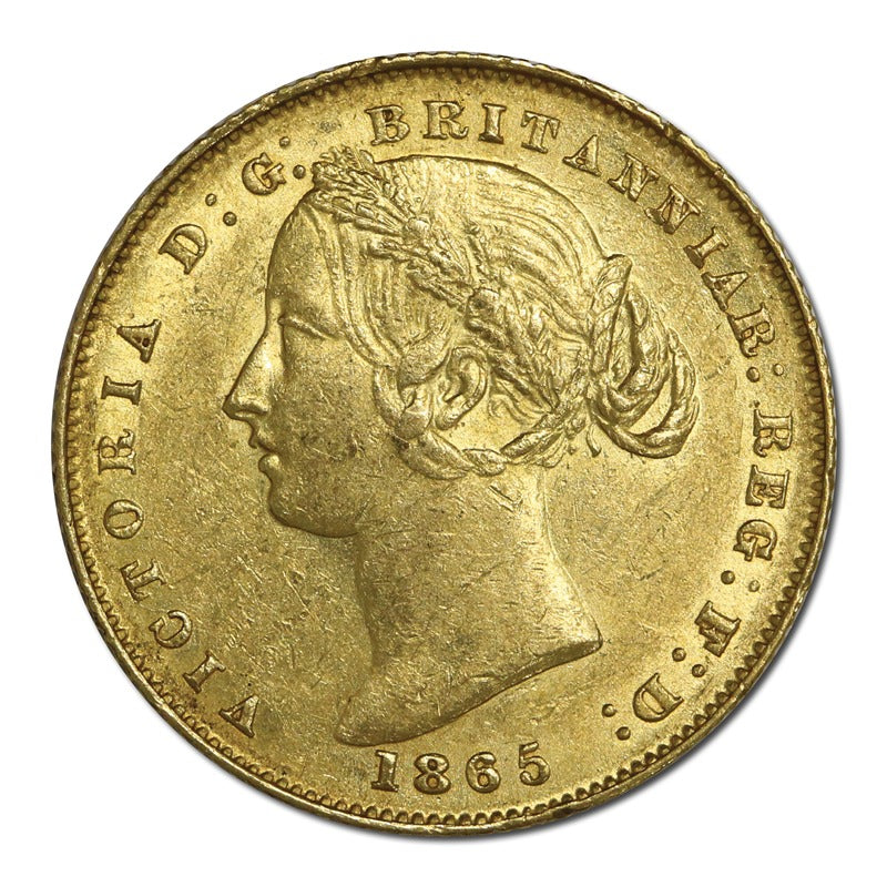 1865 Sydney Mint Victoria Type II Gold Sovereign nEF/EF