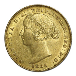 1865 Sydney Mint Victoria Type II Gold Sovereign nEF/EF