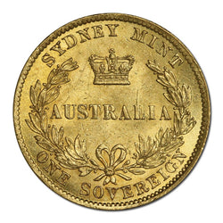 1866 Sydney Mint Victoria Gold Sovereign Lustrous CHOICE UNC