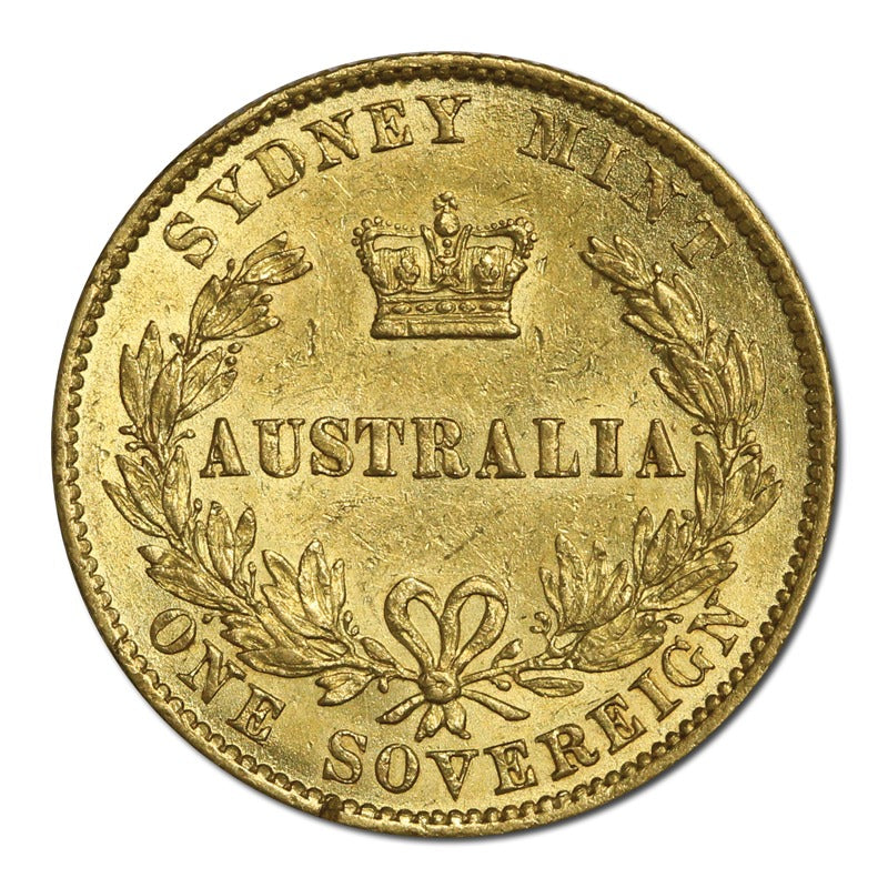 1866 Sydney Mint Victoria Type II Gold Sovereign VF/VF+