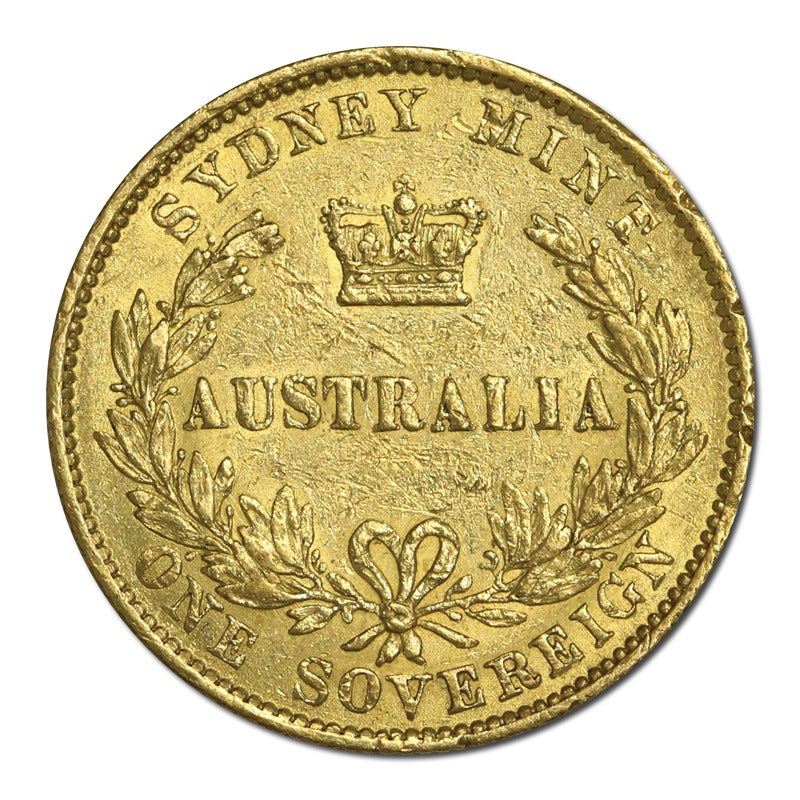 1866 Sydney Mint Victoria Type II Gold Sovereign nVF/VF
