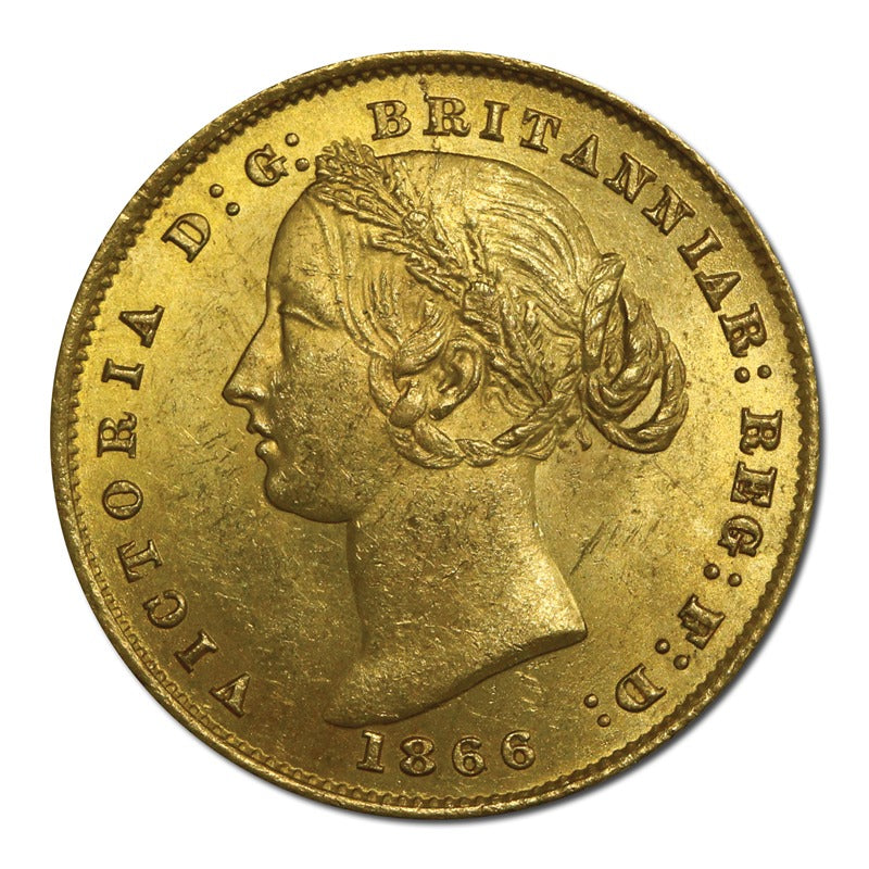 1866 Sydney Mint Victoria Gold Sovereign Lustrous UNC