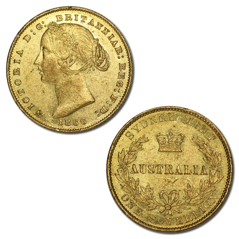 1866 Sydney Mint Gold Sovereign EF
