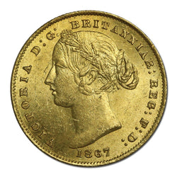 1867 Sydney Mint Victoria Gold Sovereign Lustrous CHOICE UNC