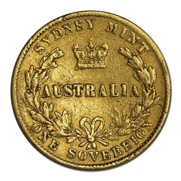 1867 Sydney Mint Victoria Type II Gold Sovereign VG/FINE