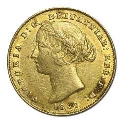 1867 Sydney Mint Gold Sovereign FINE+/VF