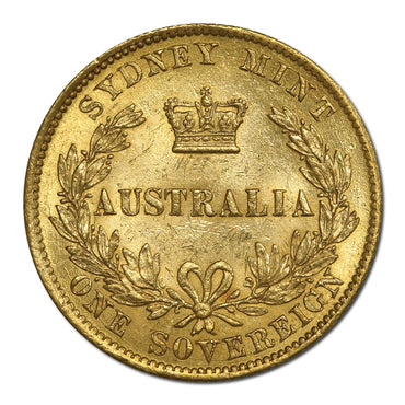 1868 Sydney Mint Victoria Type II Gold Sovereign EF/nUNC