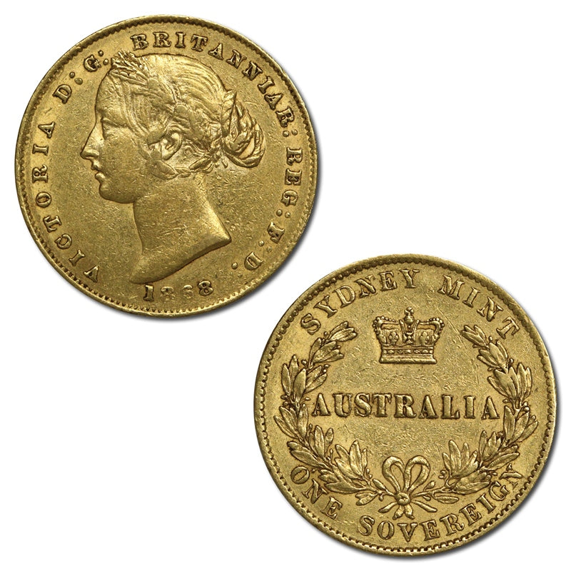 1868 Sydney Mint Gold Sovereign nVF
