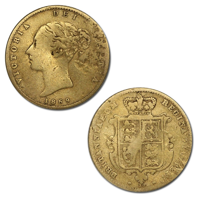 Great Britain 1869 Gold Half Sovereign