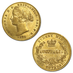 1870 Sydney Mint Victoria Type II Gold Sovereign EF+/nUNC